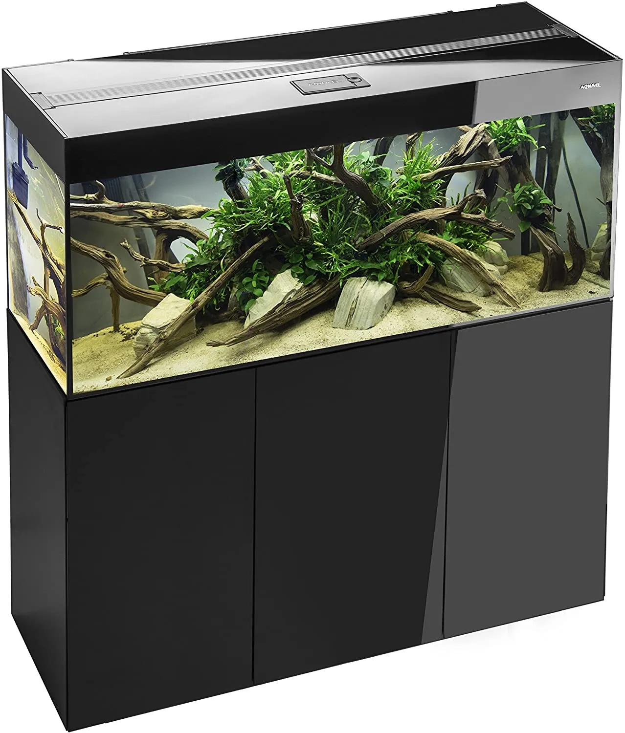 Supporto Aquael Glossy 120 Black 120X40X80h cm - mobiletto nero lucido per acquario