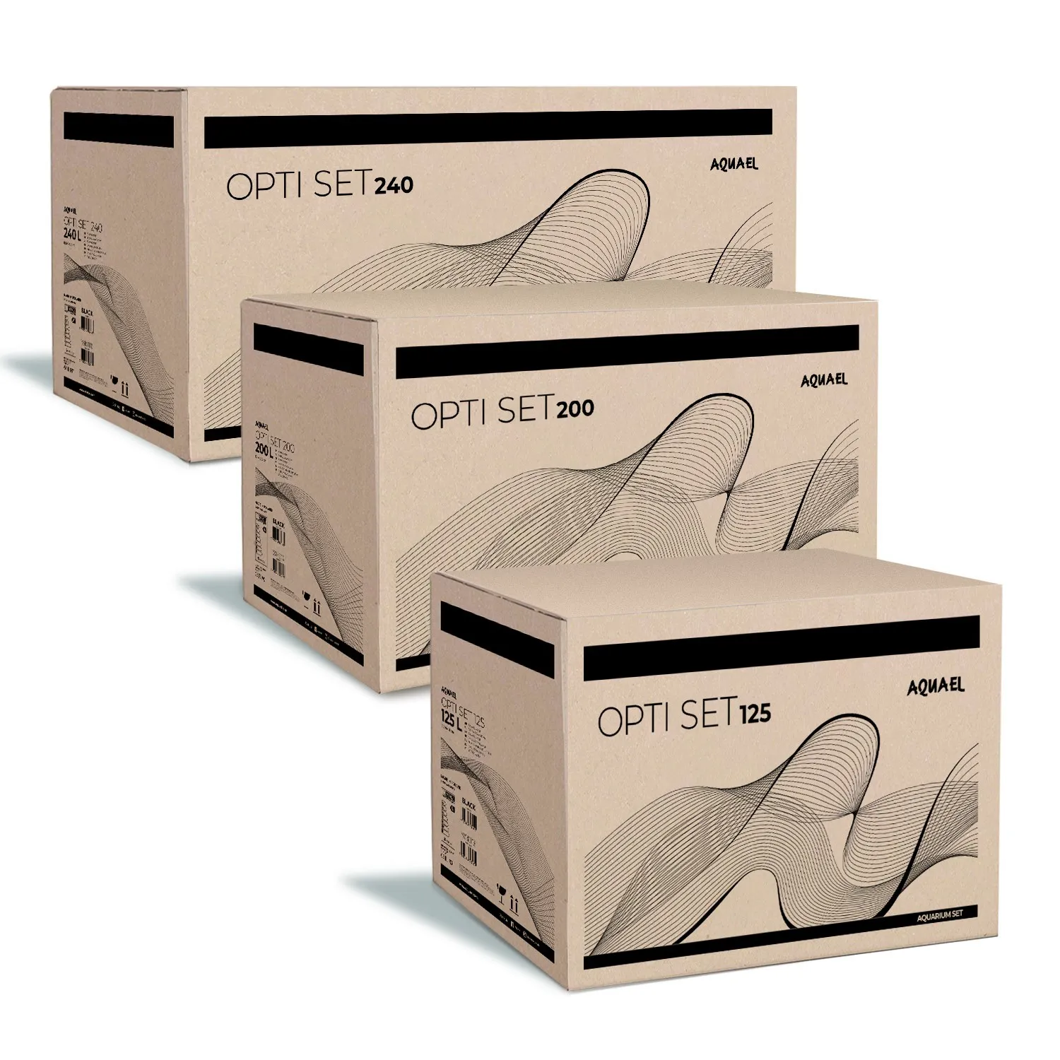 Aquael Opti Set 200 white 101X41X56h cm - 200 lt bianco - Acquario Completo di illuminazione a Led