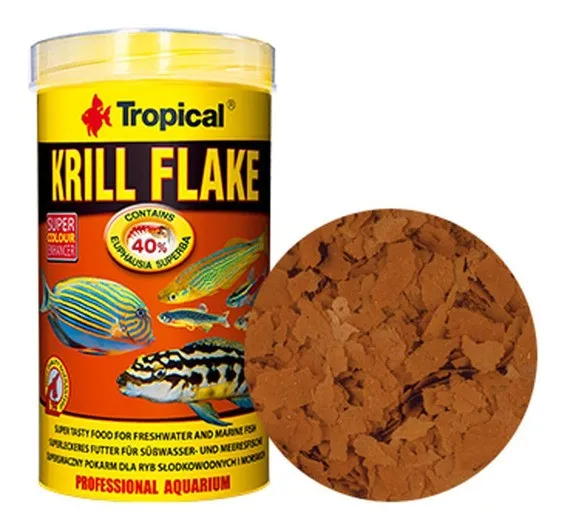 Tropical Krill Flake 100ml/20gr. mangime in fiocchi super gustoso a base di krill che intensifica i colori dei pesci