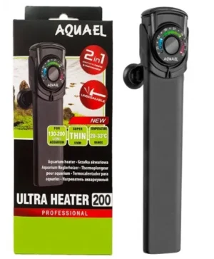 Aquael Termoriscaldatore Ultra Heater 200 w regolabile per acquario