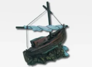 BARCA DA PESCA 13X7X12 cm relitto, galeone