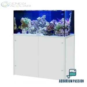 Genesi Acquari Reef Plus Bianco 80x45x45 cm - Acquario marino in vetro extrachiaro con sump e supporto