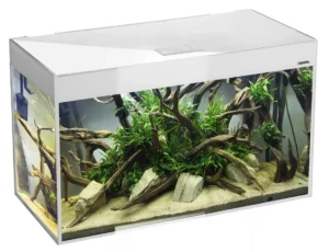 Aquael Glossy 100 White 100X40X63h cm - 215 lt bianco - Acquario Completo di illuminazione a Led