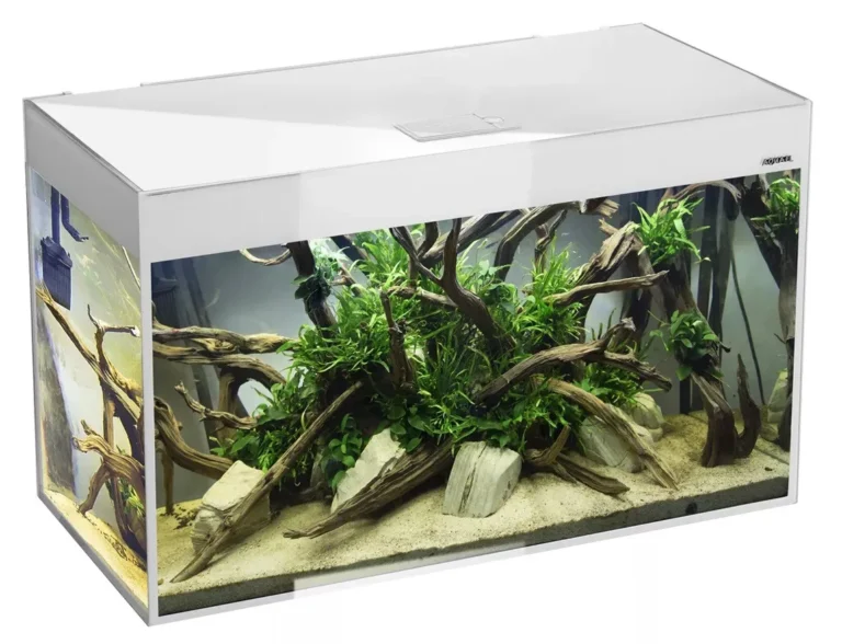Aquael Glossy 150 White 150X50X63h cm - 405 lt bianco - Acquario Completo di illuminazione a Led