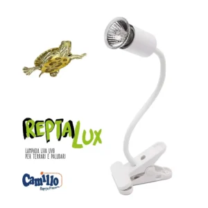 ReptaLux Bianca - Lampada Alogena UVA UVB 50 w per Tartarughe e rettili - Camillo (Blu Bios)