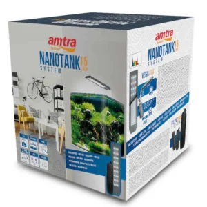 Amtra NanoTank System completo 15 litri - 30x20x25 cm vetro curvo con filtro e plafoniera a led