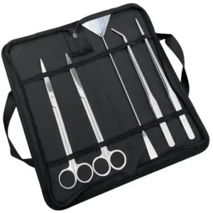 Kit professionale aquascaping con CUSTODIA in acciaio inox 5 pezzi da 25 a 32 cm