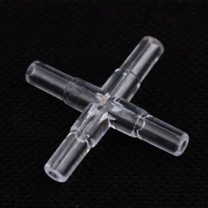 Raccordo trasparente 4 vie a croce per tubo aeratore, Co2 da 4-6 mm diramatore