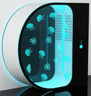 Jellyfish Aquarium Alpha 55 Nero - Medusario - Acquario per meduse 55 lt - Black
