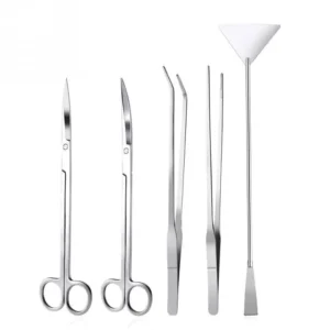 Kit professionale aquascaping in acciaio inox 5 pezzi da 25 a 32 cm